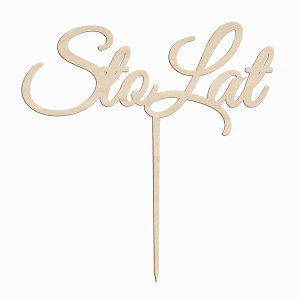 ✨ topper okolicznościowy „sto lat” – złote lustro