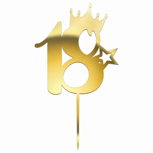 topper urodzinowy „18” z koroną