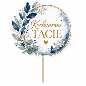 topper dzień ojca dla taty prezent dekoracja elegancki drukowany