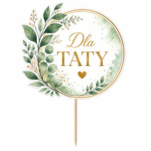 topper dzień ojca dla taty prezent dekoracja elegancki drukowany