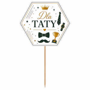 topper dzień ojca dla taty prezent dekoracja elegancki drukowany