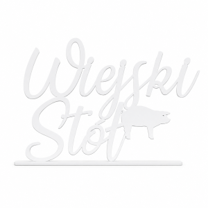 wiejski stół napis na stół wesele Ślub drewniany złoty