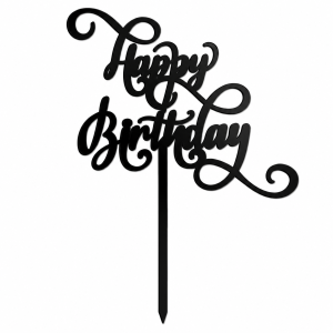 topper urodzinowy happy birthday naturalne drewno