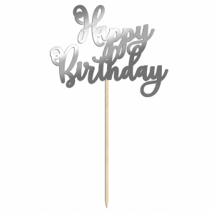 topper urodzinowy happy birthday złoty bristol