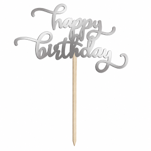 topper urodzinowy happy birthday złoty bristol