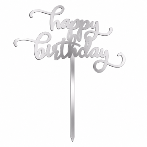 topper urodzinowy happy birthday złoty bristol
