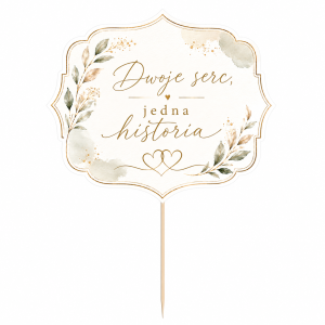 topper dekoracja na Ślub Życzenia wesele premium boho watercolour
