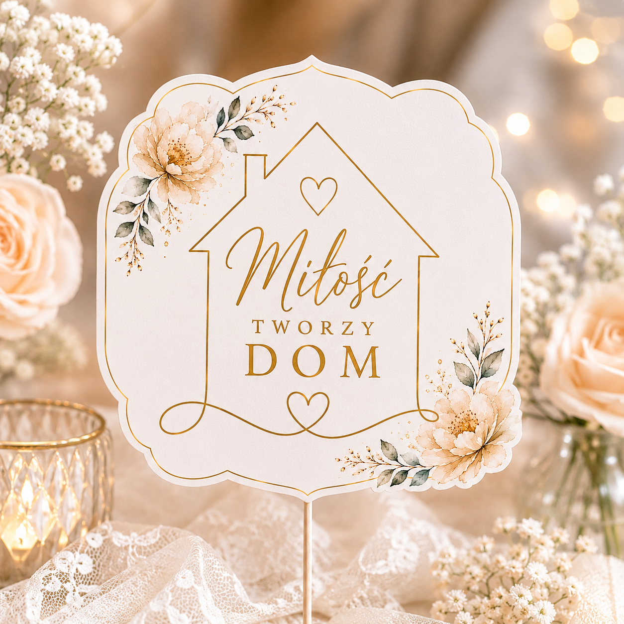 topper dekoracja na Ślub Życzenia wesele premium boho watercolour topper dekoracja na Ślub Życzenia wesele premium boho watercolour
