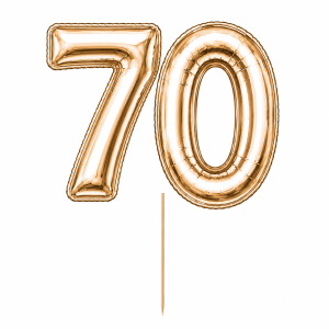 topper dekoracyjny cyfra 10 – złoty balon ok. 23 cm