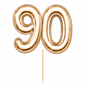 topper dekoracyjny cyfra 10 – złoty balon ok. 23 cm