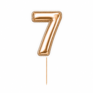 topper dekoracyjny cyfra 7 – złoty balon ok. 23 cm