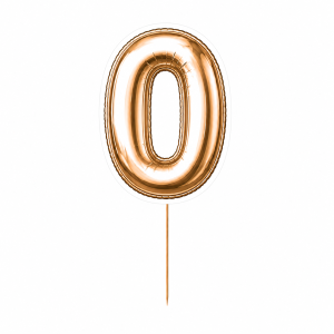 topper dekoracyjny cyfra 10 – złoty balon ok. 23 cm