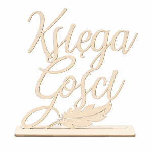 księga gości drewniany napis na stół wesele Ślub