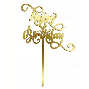 topper urodzinowy happy birthday naturalne drewno